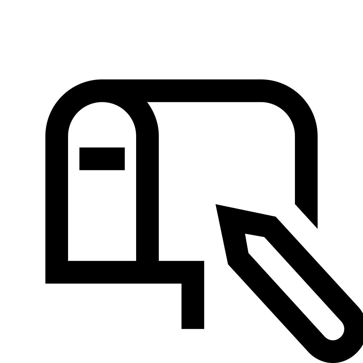 windows 10 style edit mailbox icon