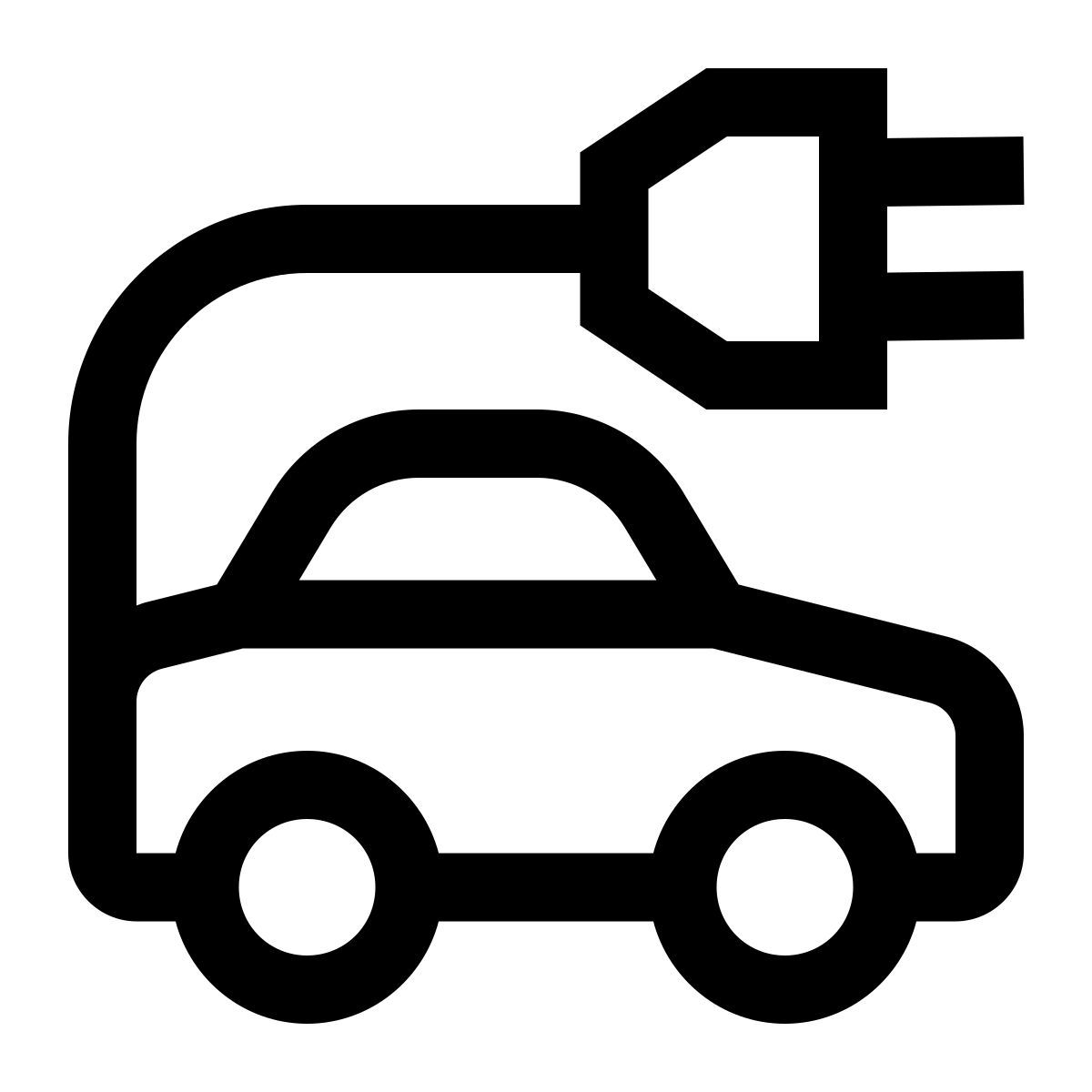 windows 10 style electric vehicle icon