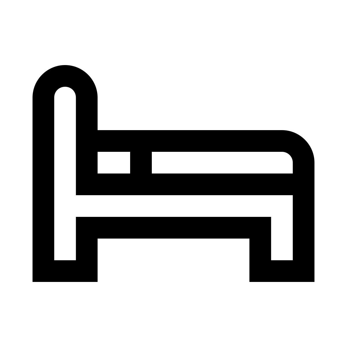 windows 10 style 빈 침대 icon