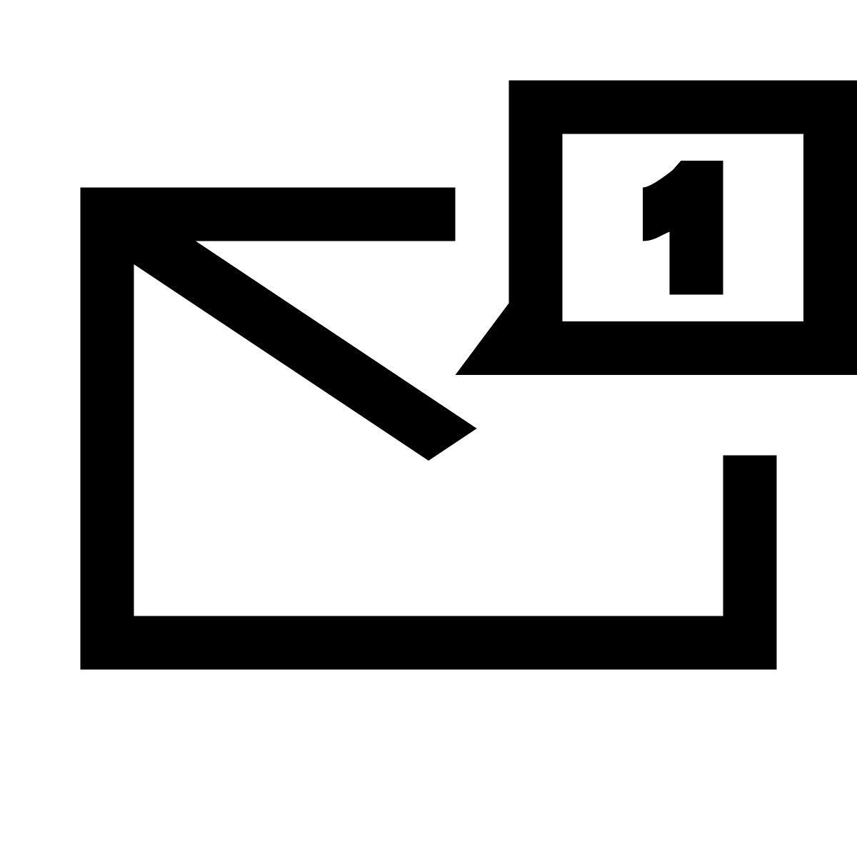 windows 10 style unread messages icon