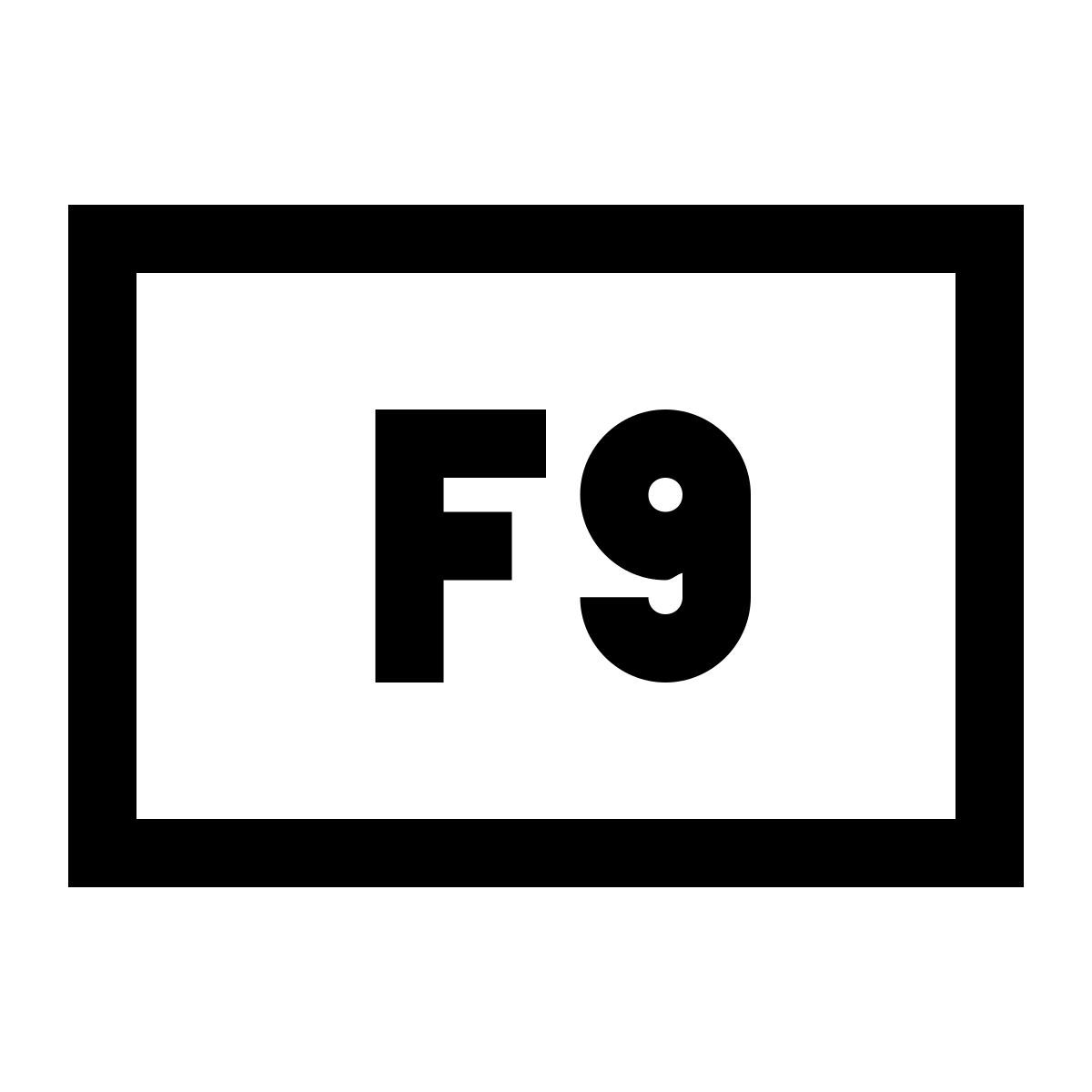 windows 10 style f9 taste icon