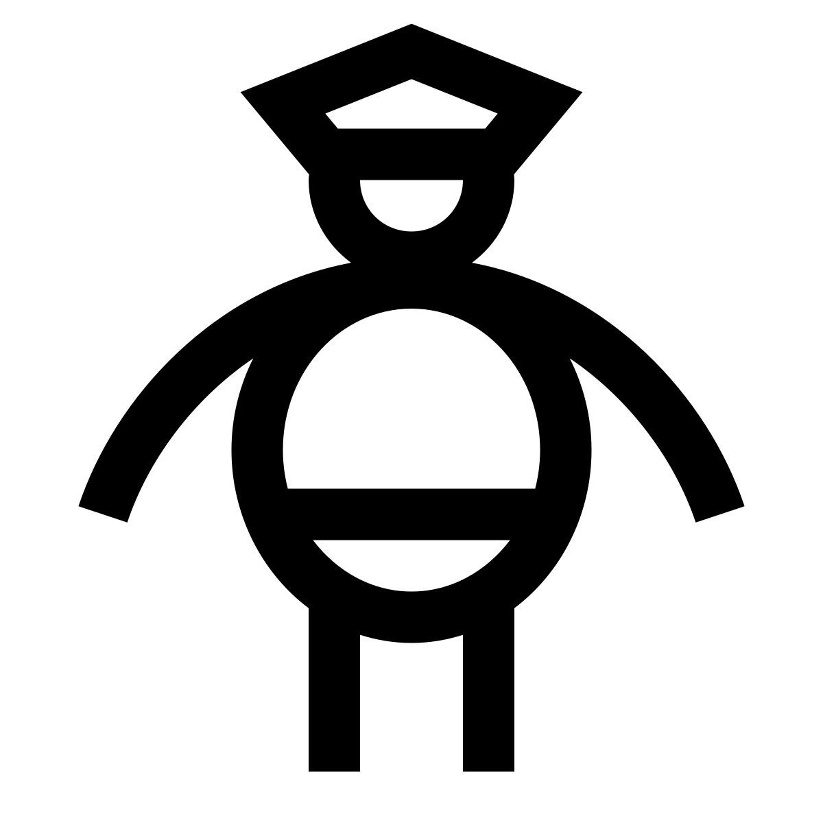windows 10 style fat cop icon