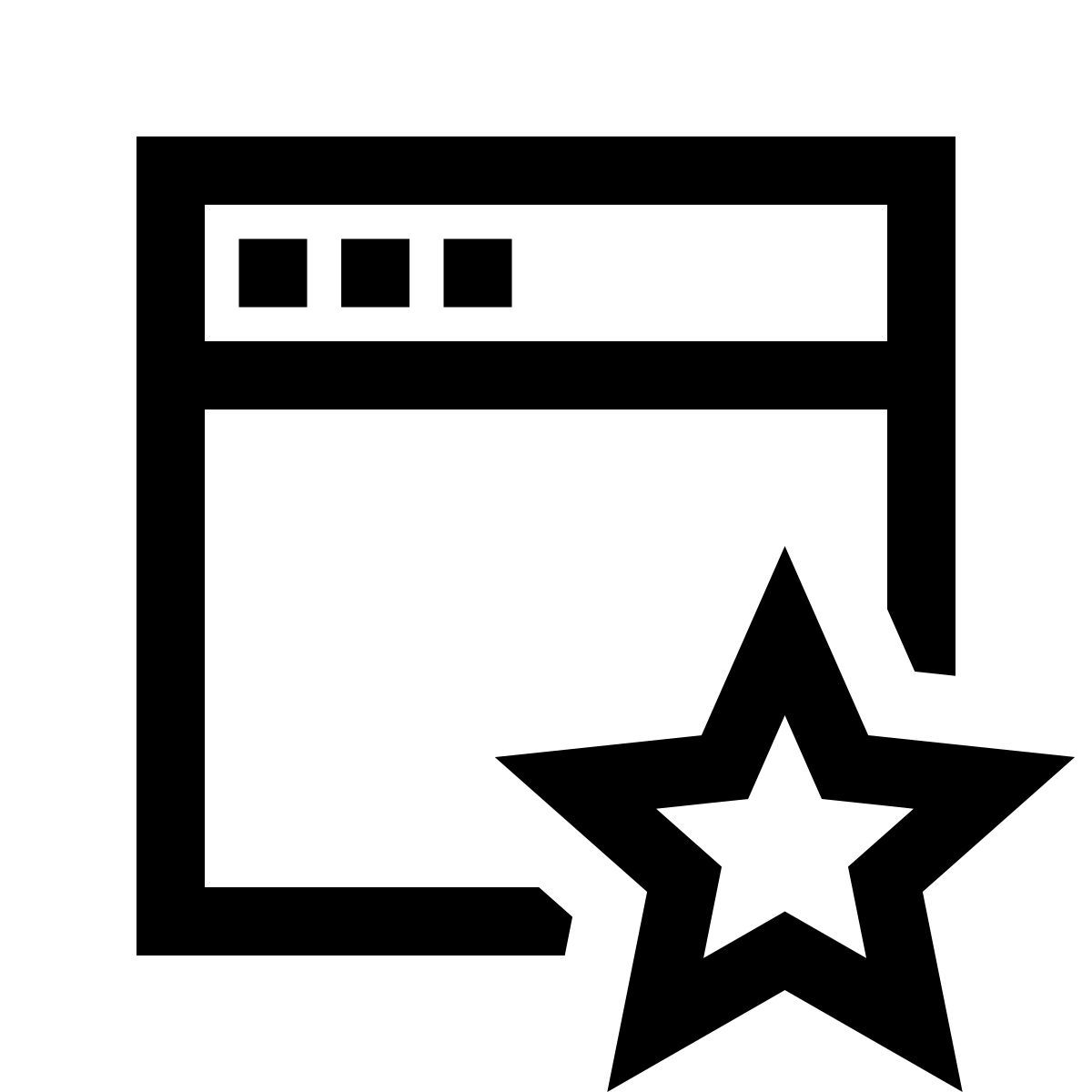 windows 10 style favorite window icon