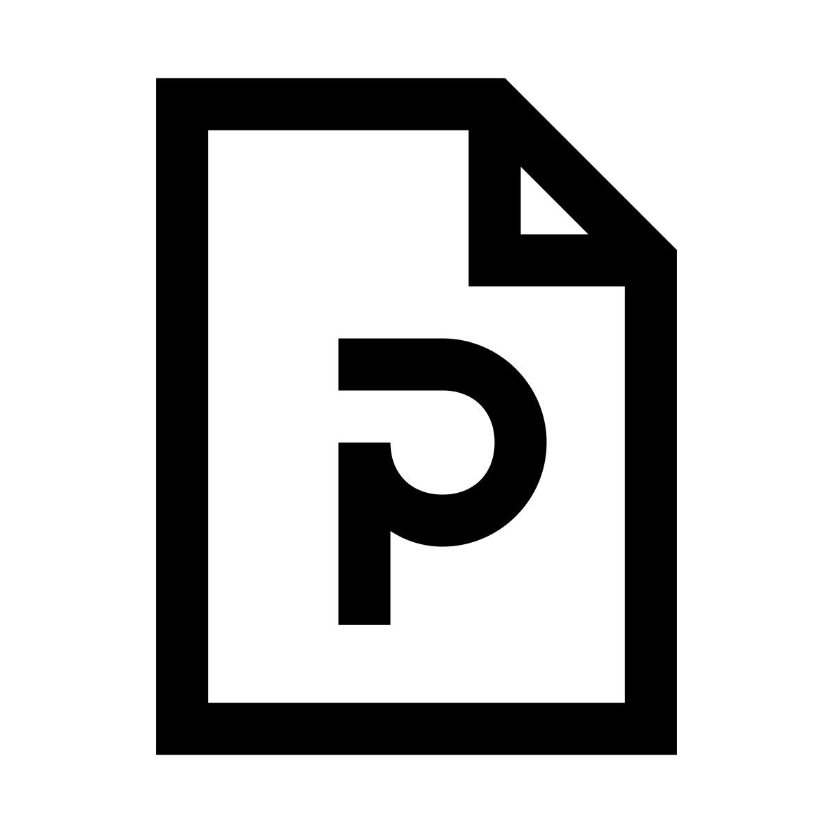 windows 10 style fichier powerpoint icon