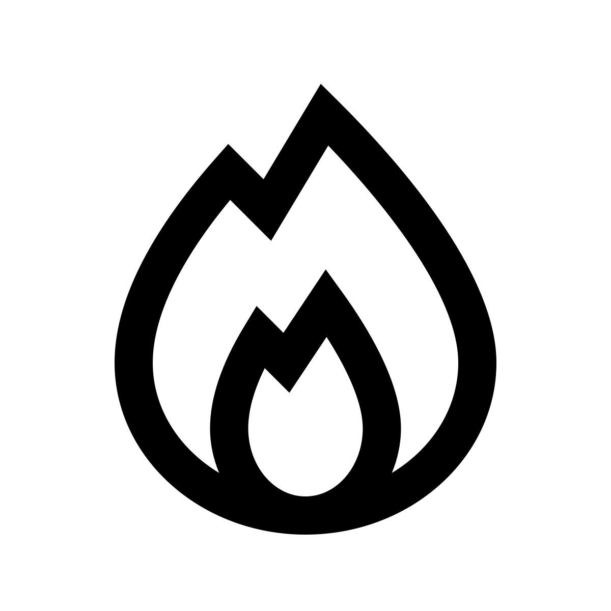 windows 10 style fire alt icon