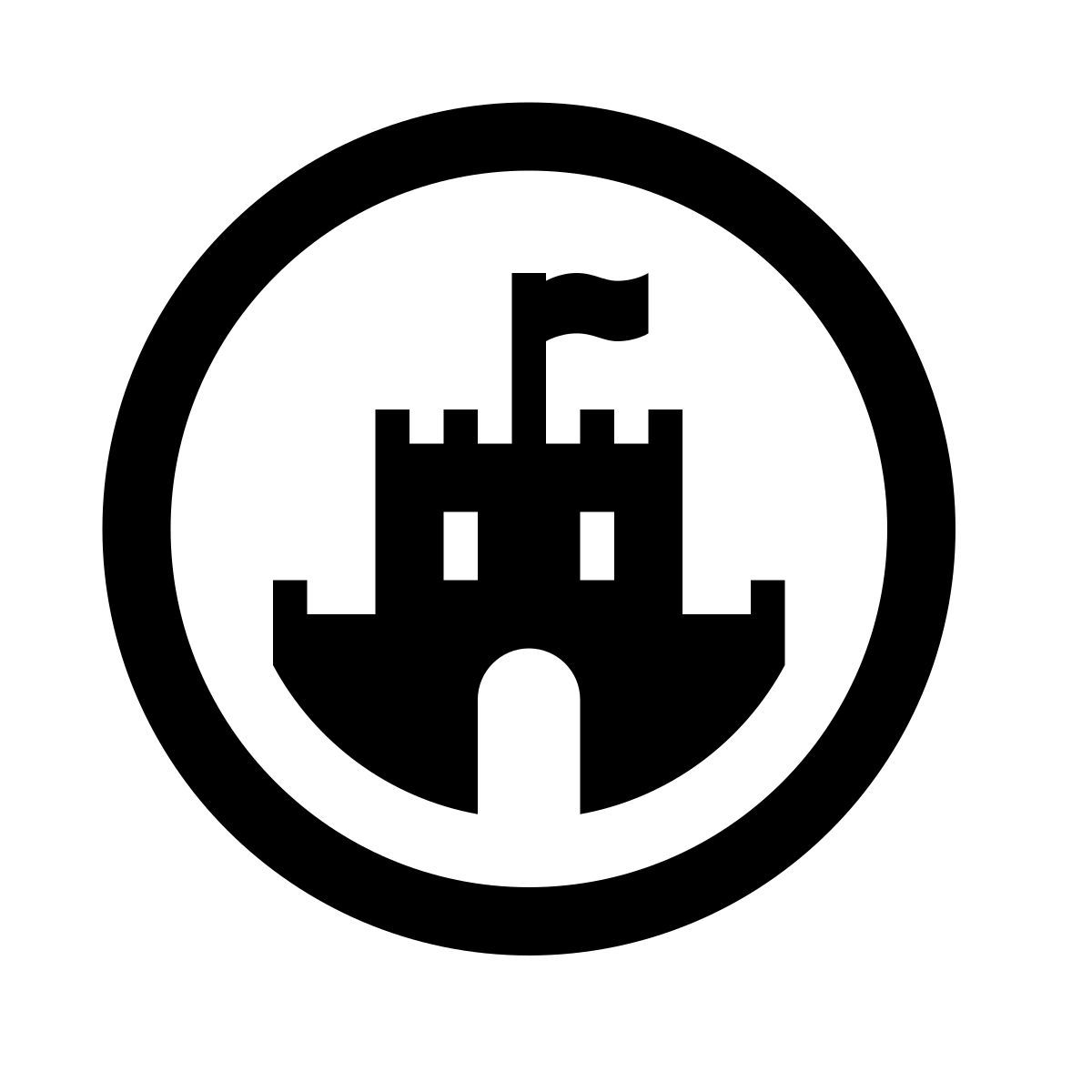 windows 10 style fort génial cerclé icon