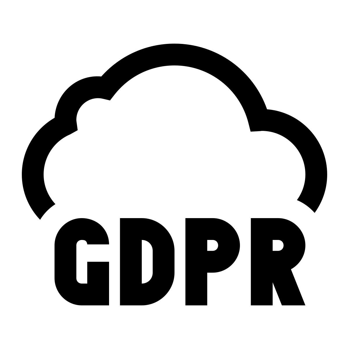 windows 10 style gdpr cloud icon