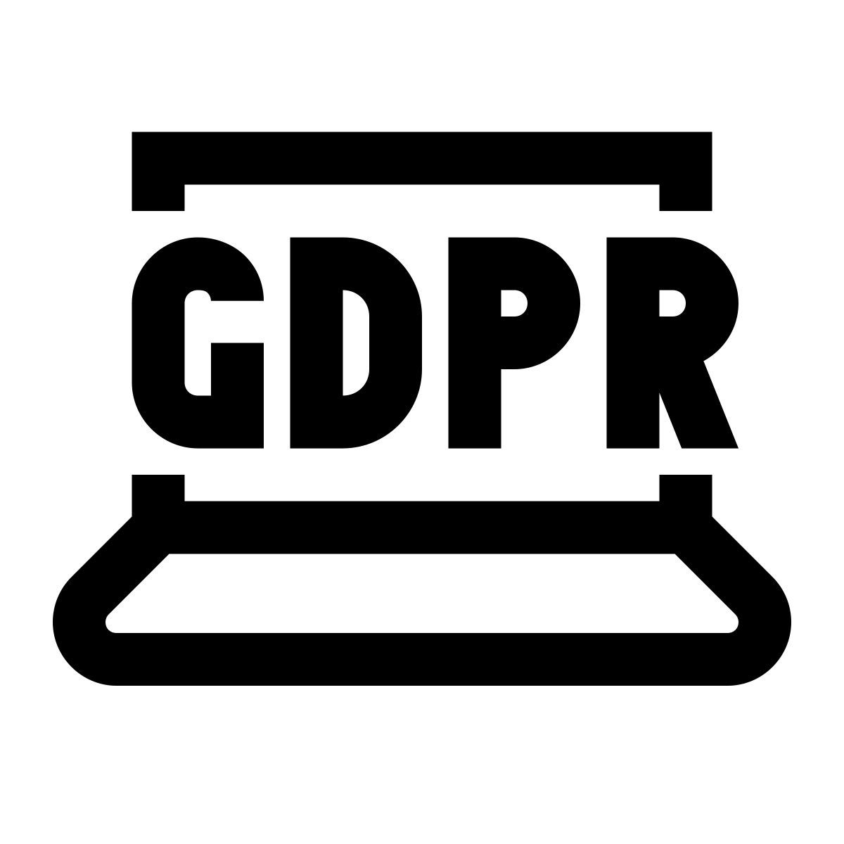 windows 10 style gdpr laptop icon