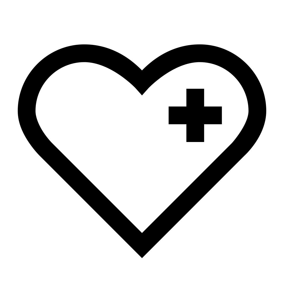 windows 10 style corazón plus icon