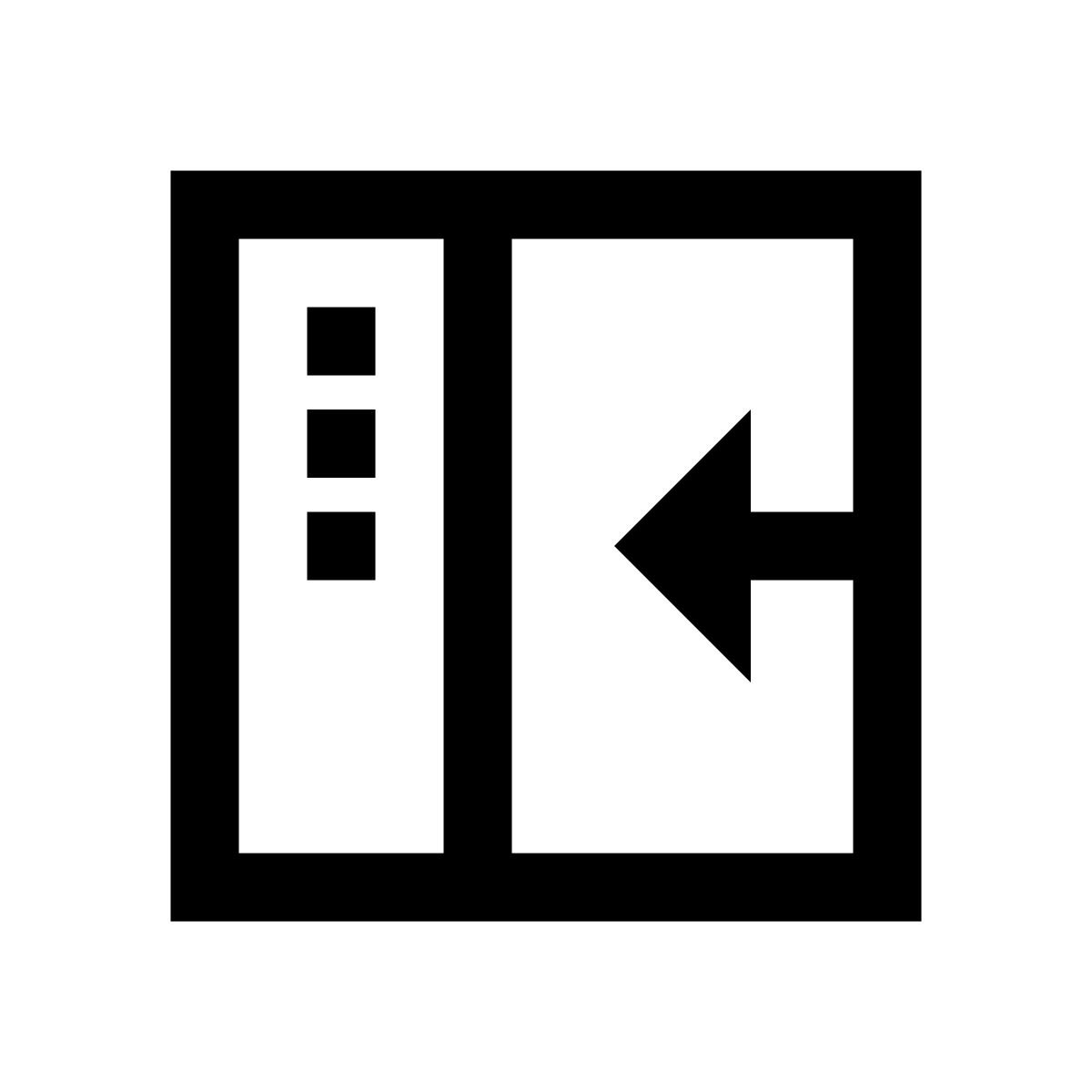 windows 10 style 사이드 패널 숨기기 icon