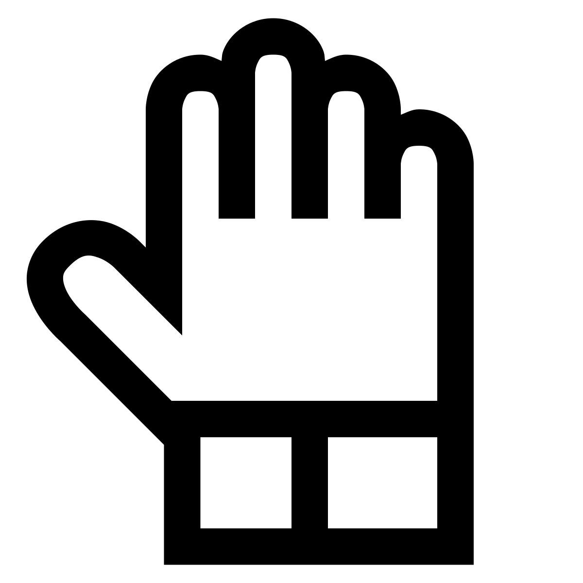 windows 10 style handschuh icon