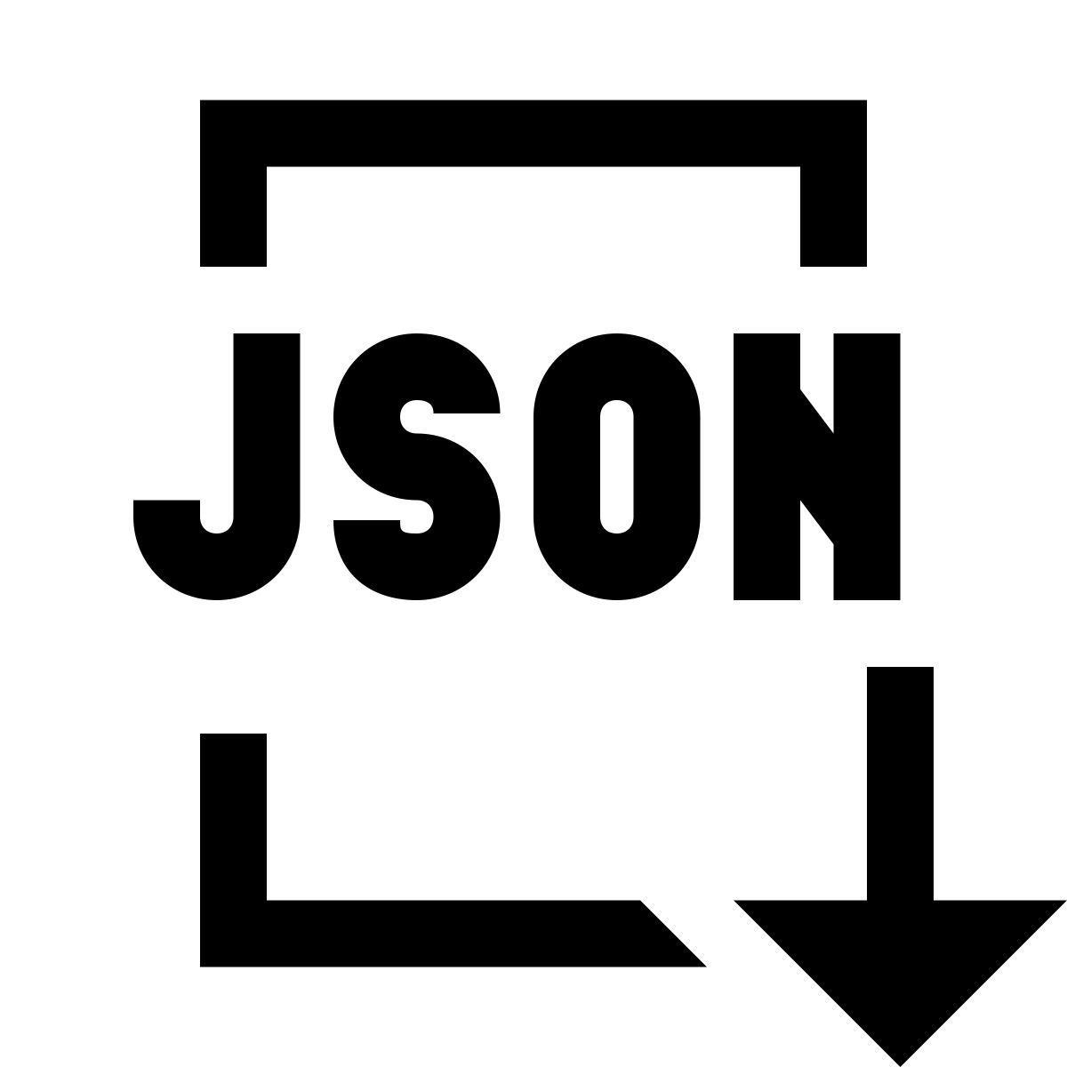 windows 10 style json download icon