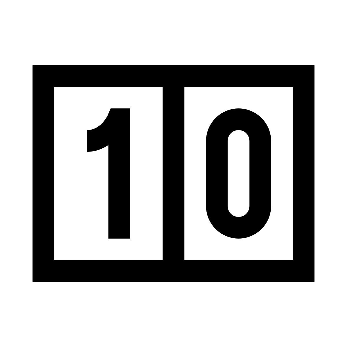 windows 10 style números icon
