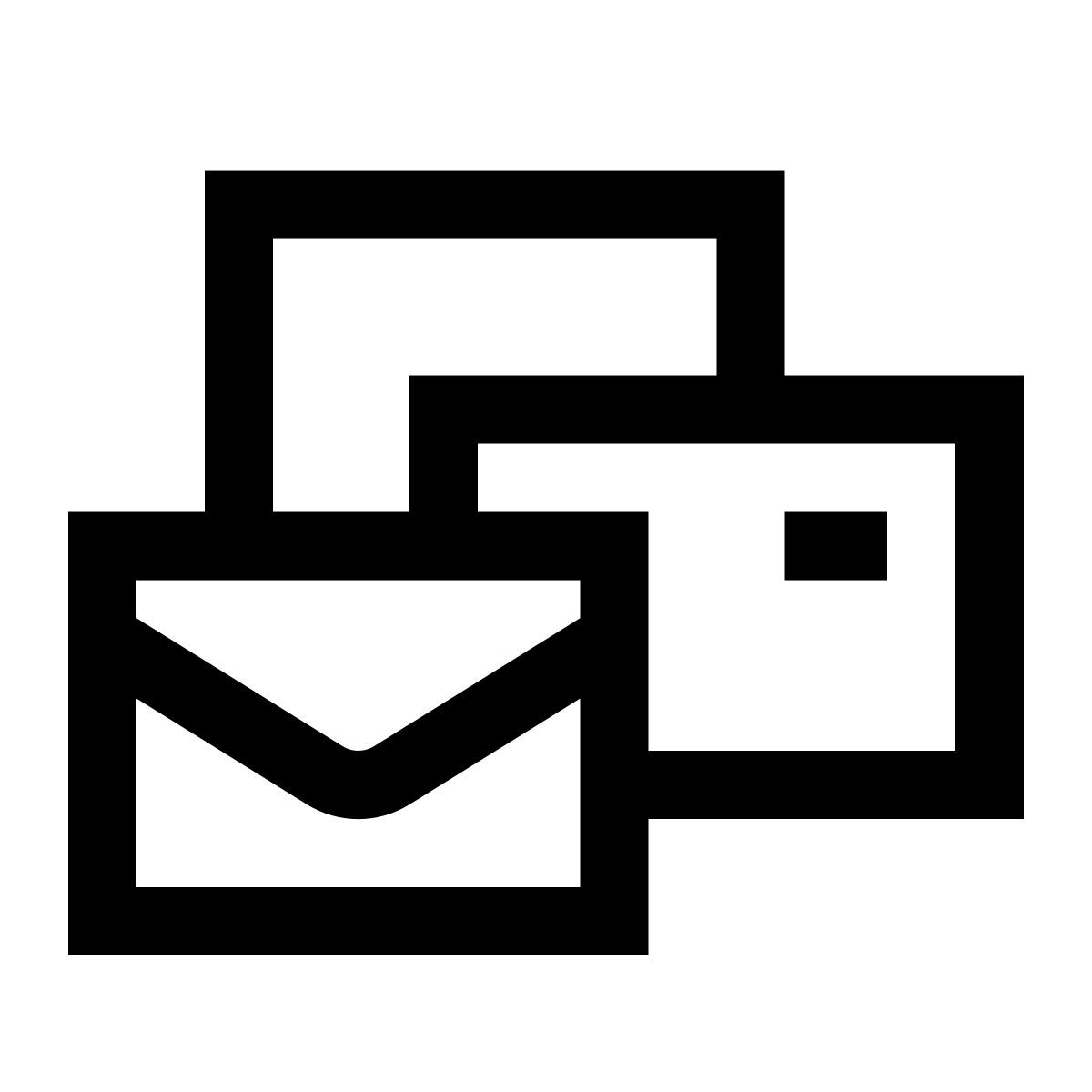 windows 10 style mail bulk icon