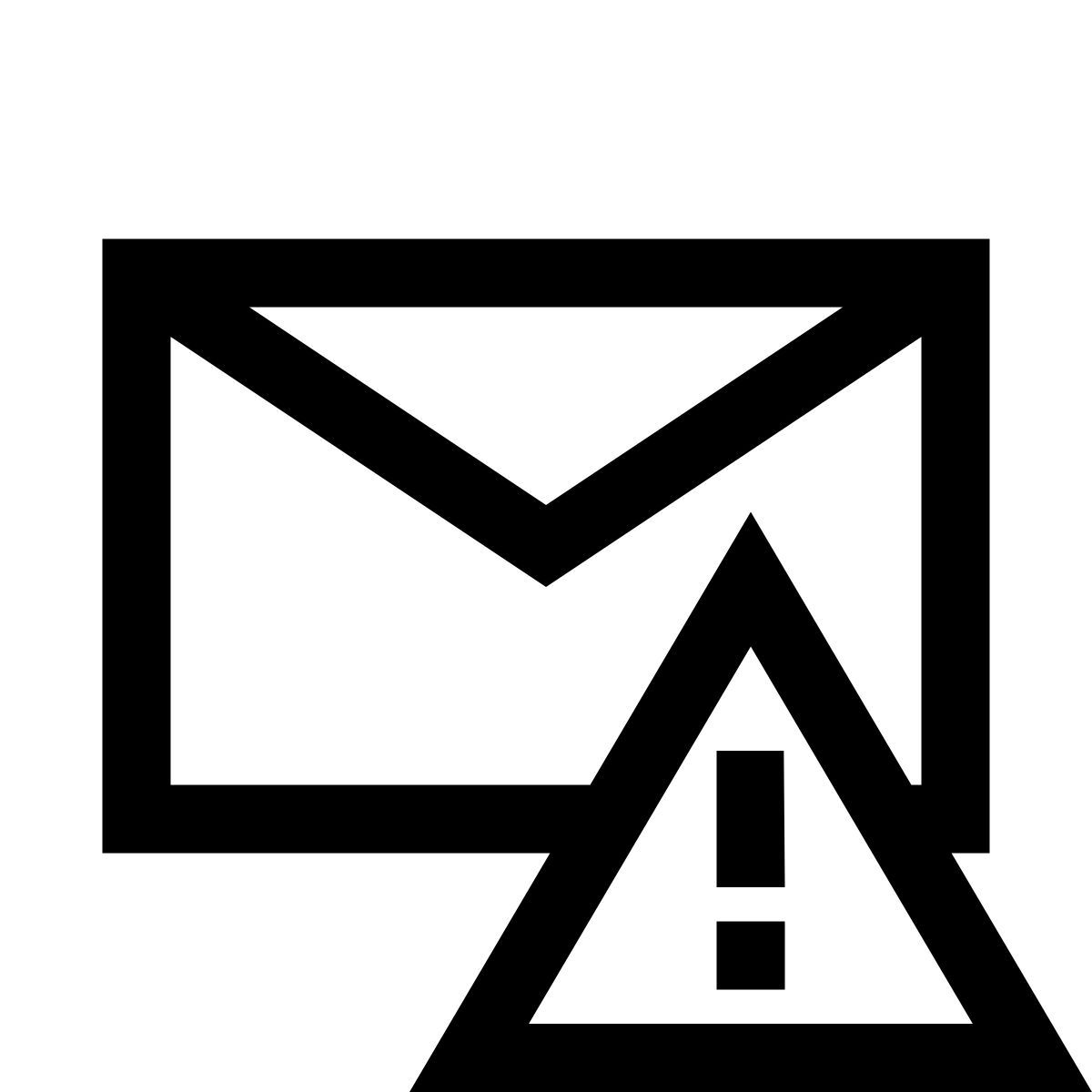 windows 10 style erreur de messagerie icon