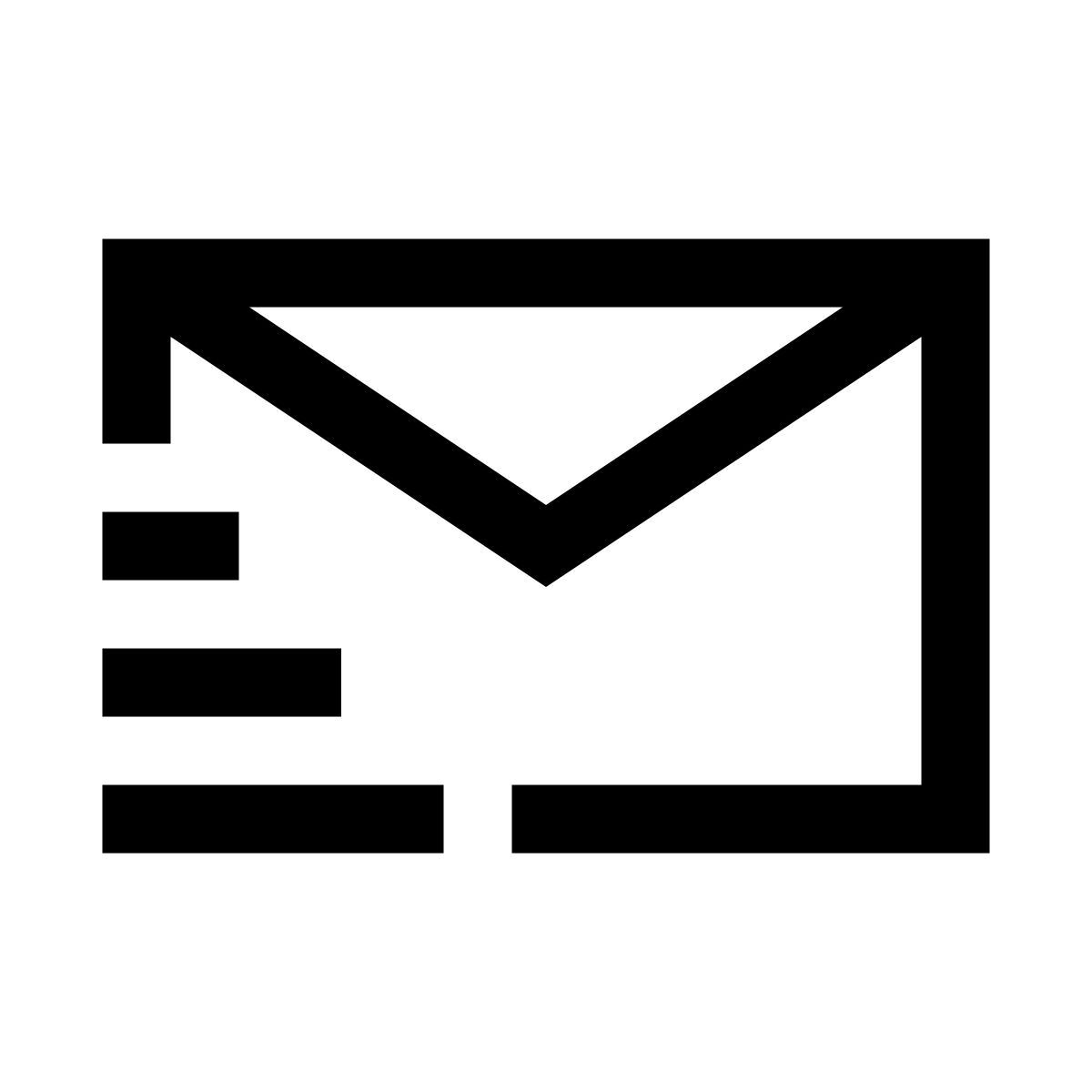 windows 10 style mailing icon
