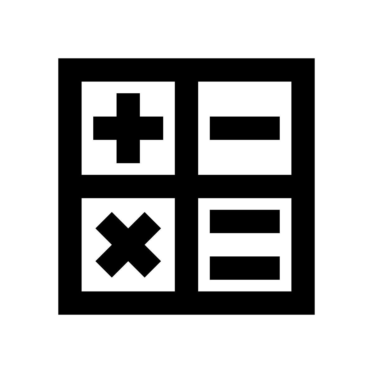 windows 10 style mathematical symbol icon