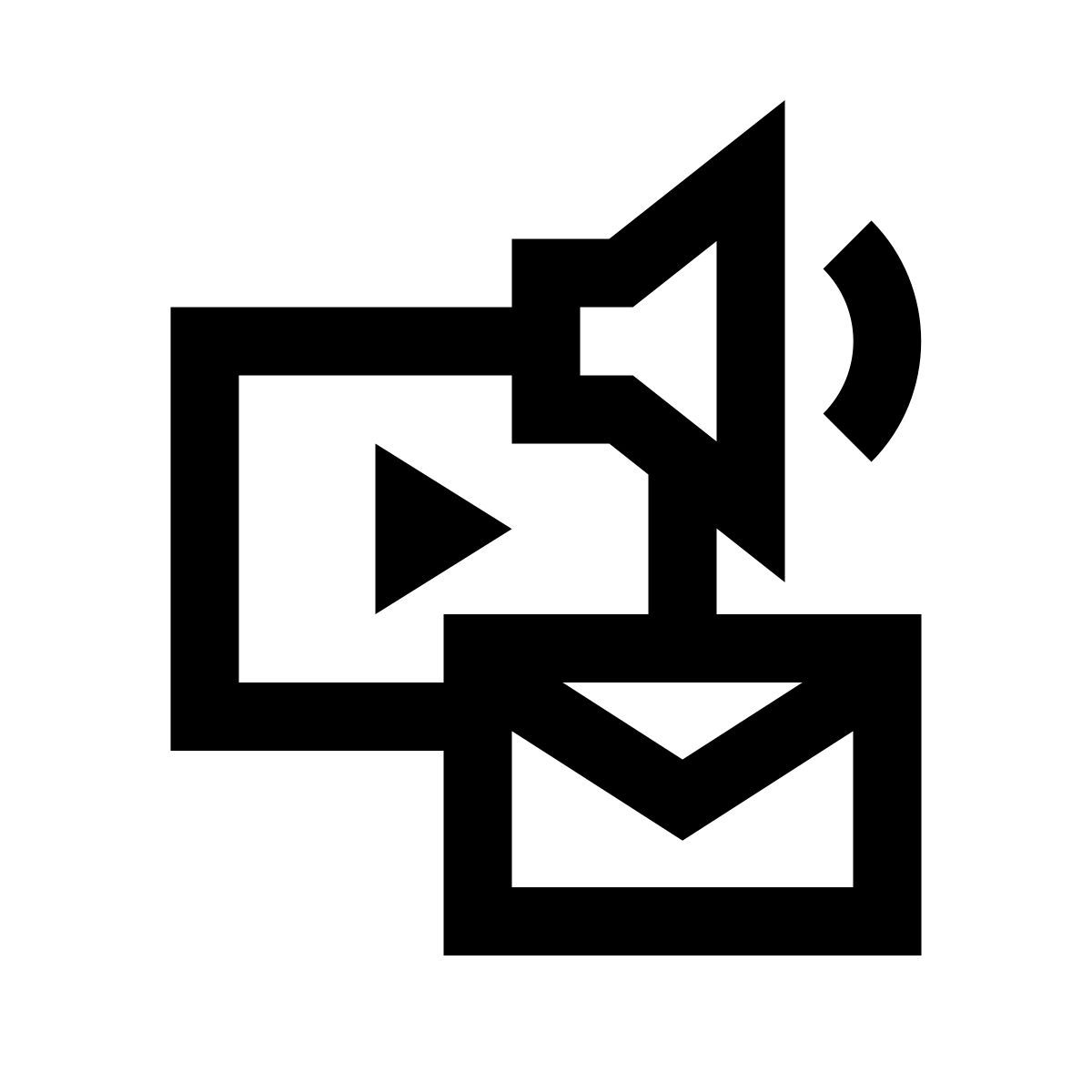 windows 10 style medios de comunicación icon