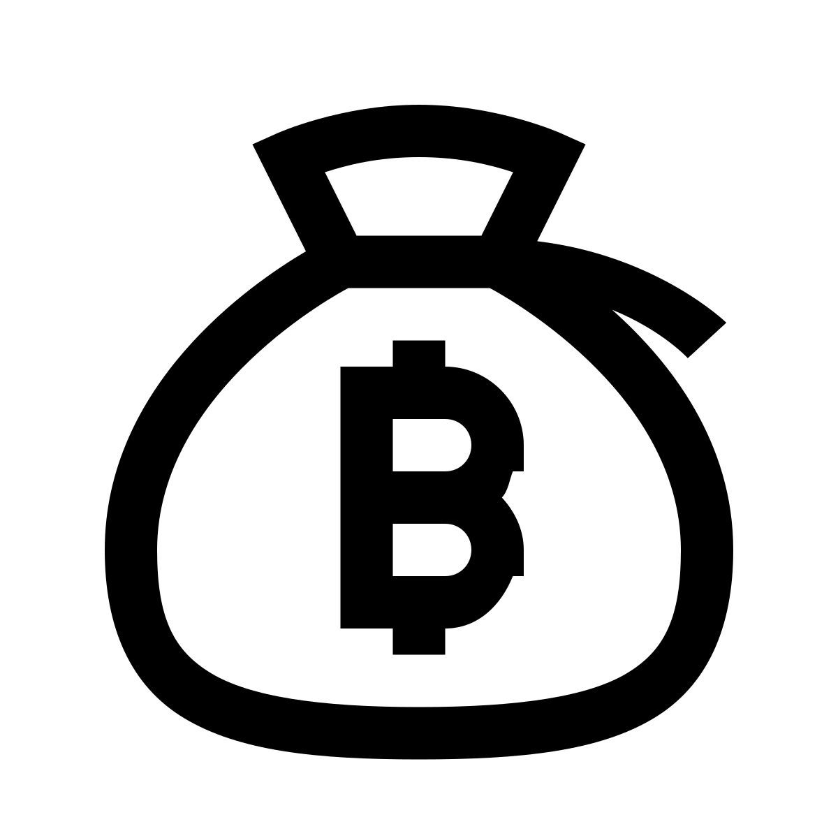 windows 10 style money bag bitcoin icon