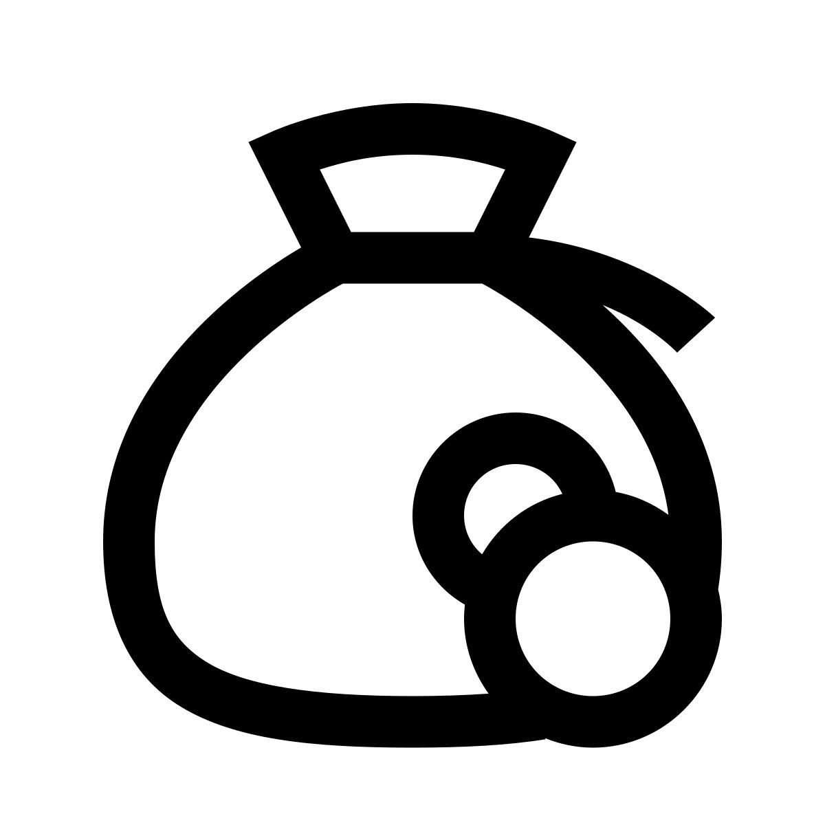 windows 10 style 동전이 든 돈가방 icon