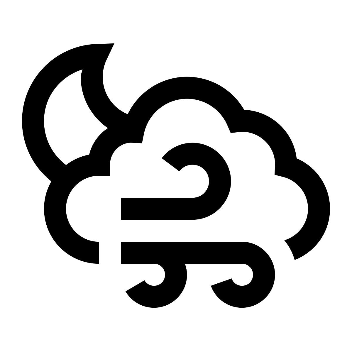 windows 10 style night wind icon