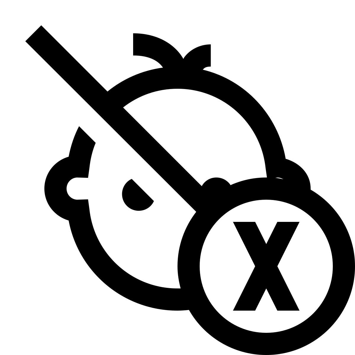 windows 10 style 어린이에서 나이 x에 적합하지 않음 icon