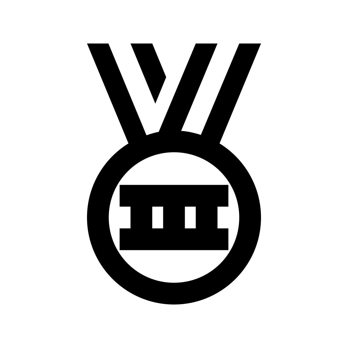 windows 10 style olympische bronzemedaille icon