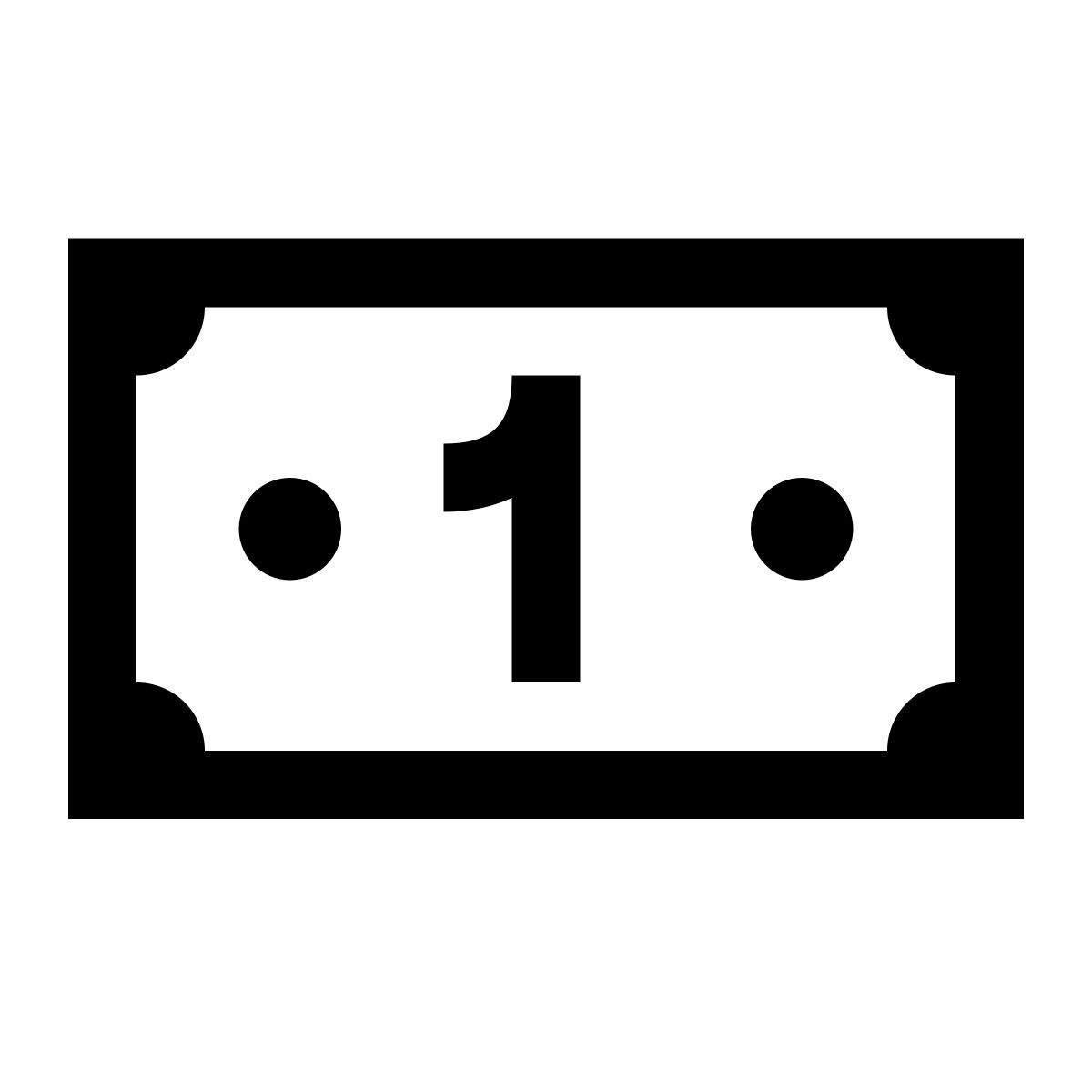 windows 10 style 纸币 1 icon