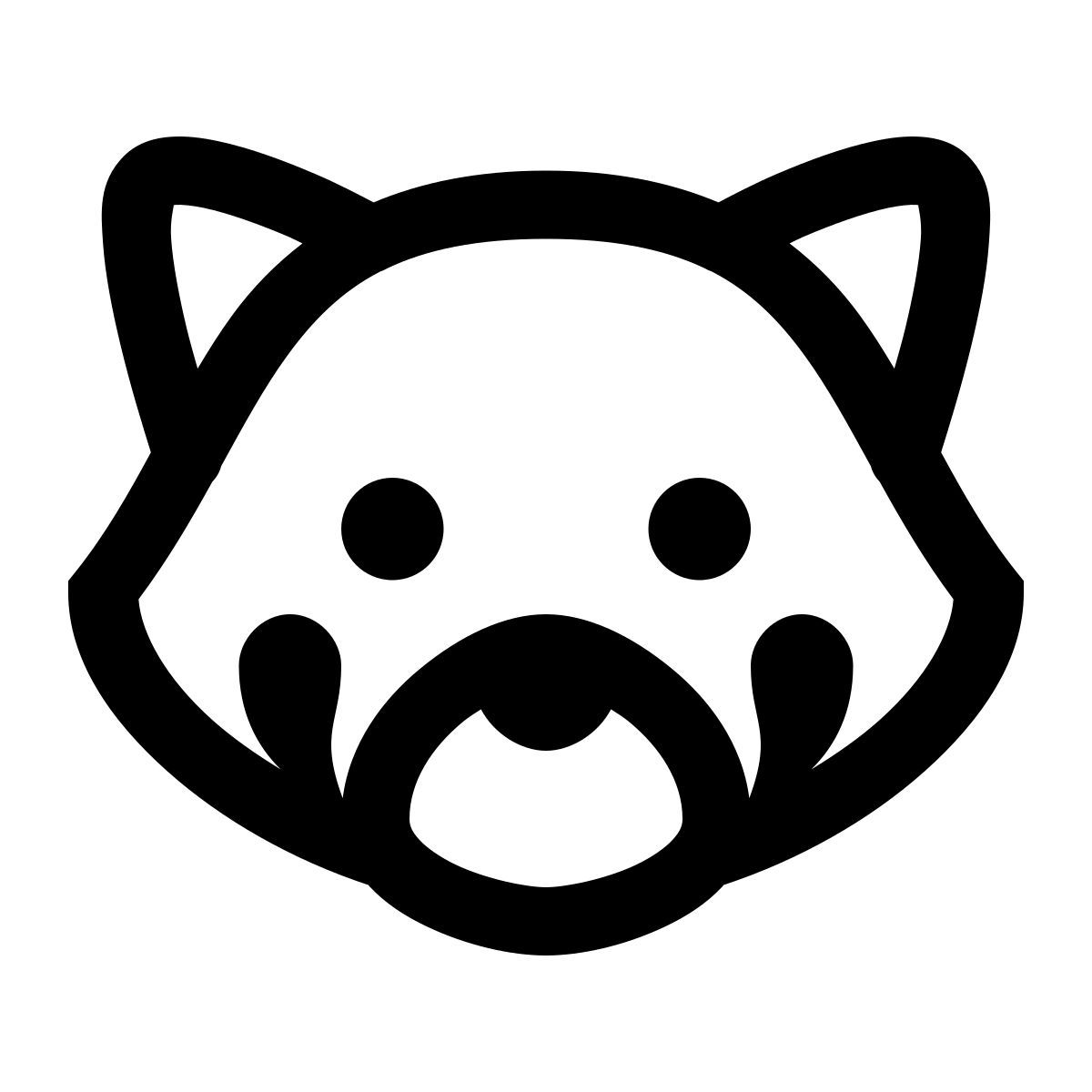 windows 10 style panda rojo icon