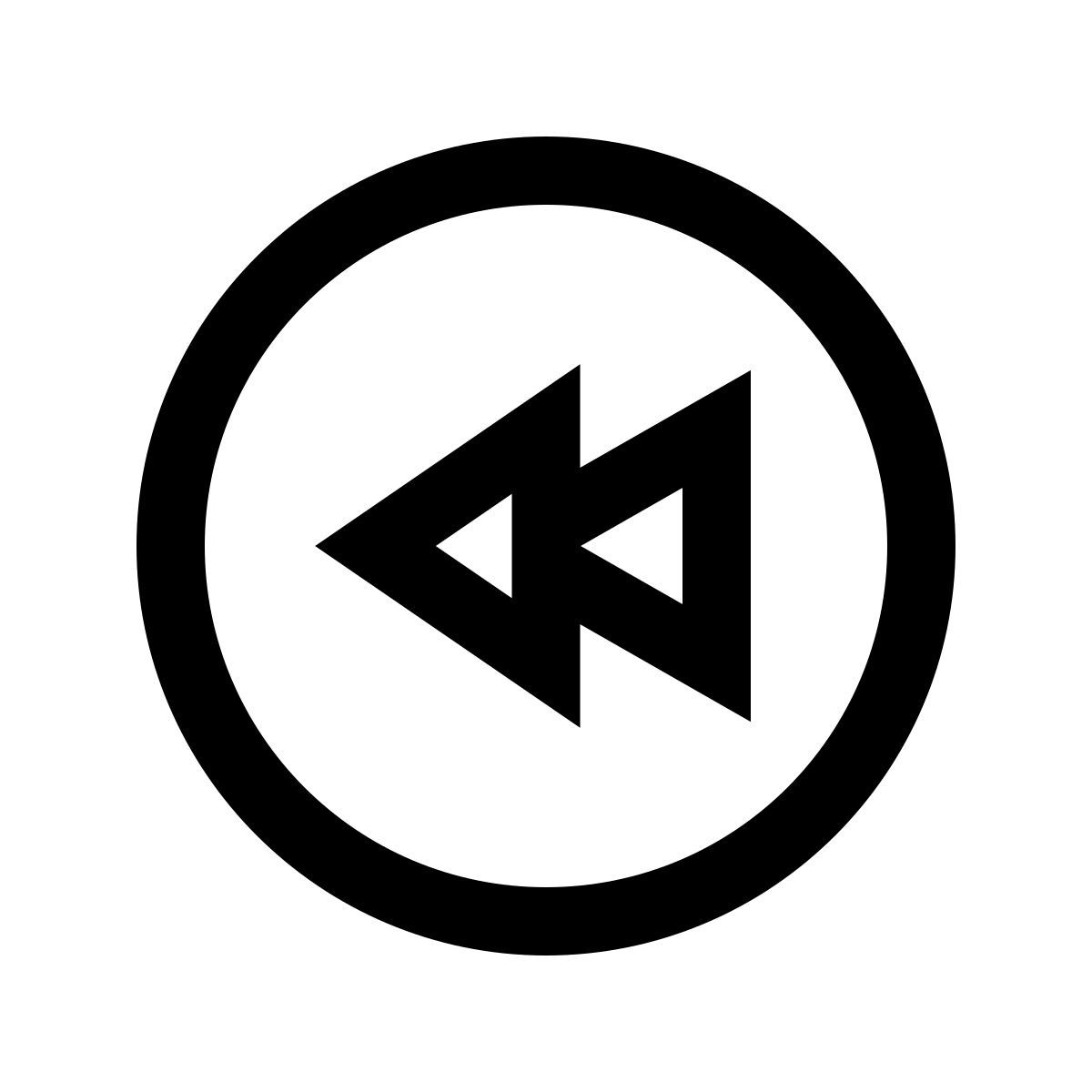 windows 10 style 되감기 버튼 라운드 icon