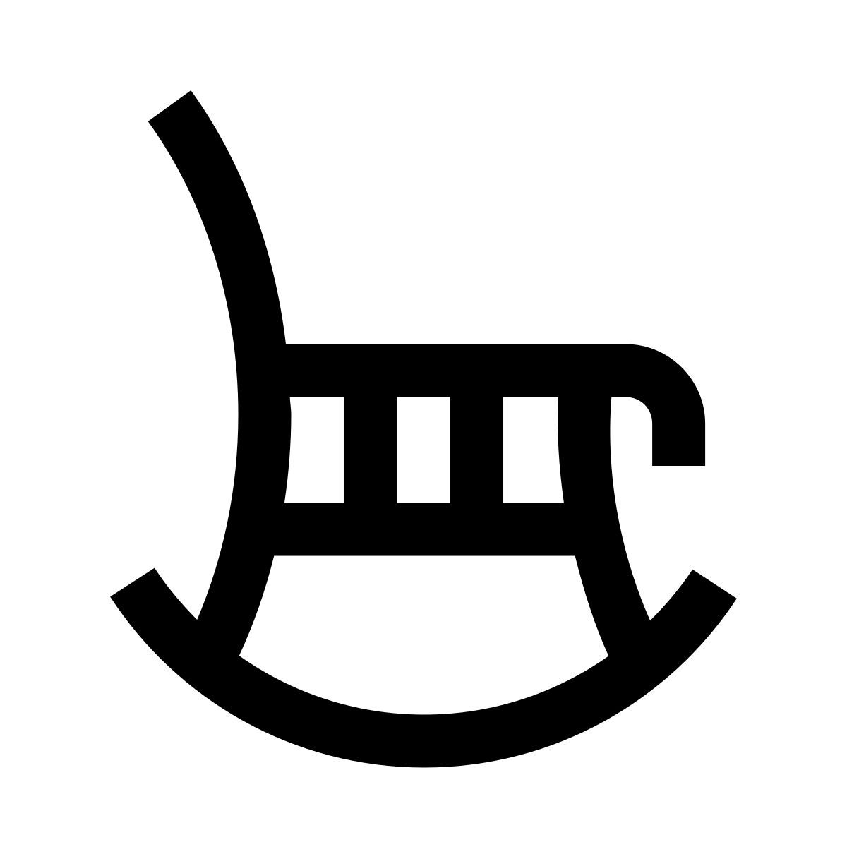 windows 10 style sedia a dondolo icon