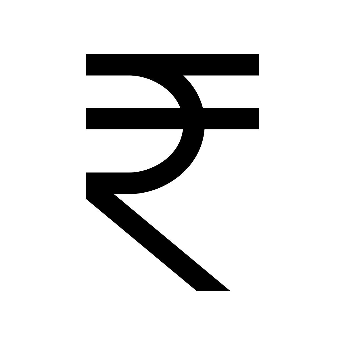 windows 10 style rupee icon
