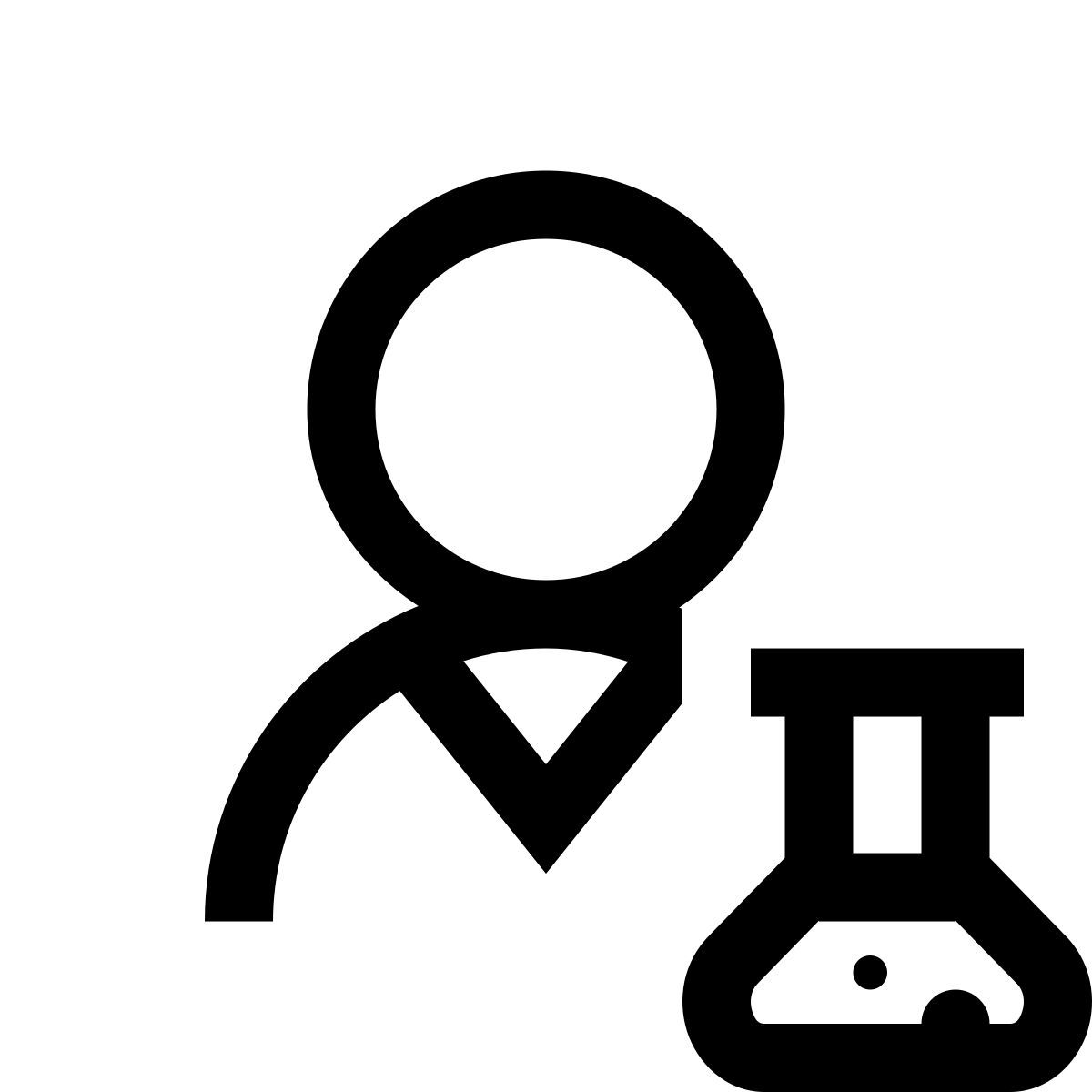 windows 10 style scientist man icon