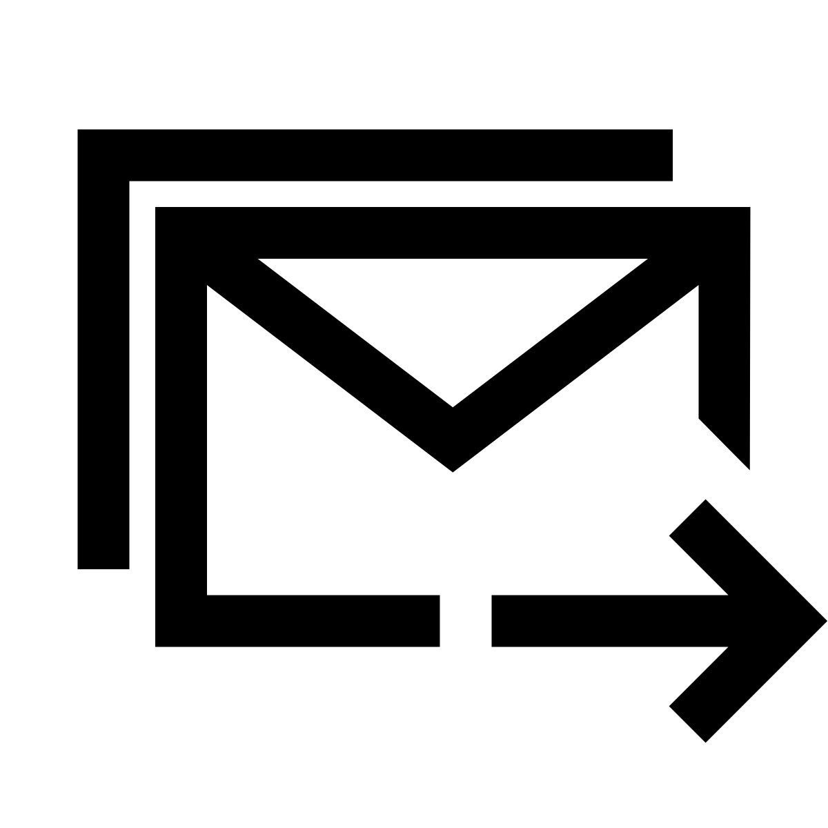 windows 10 style enviar correo electrónico masivo icon
