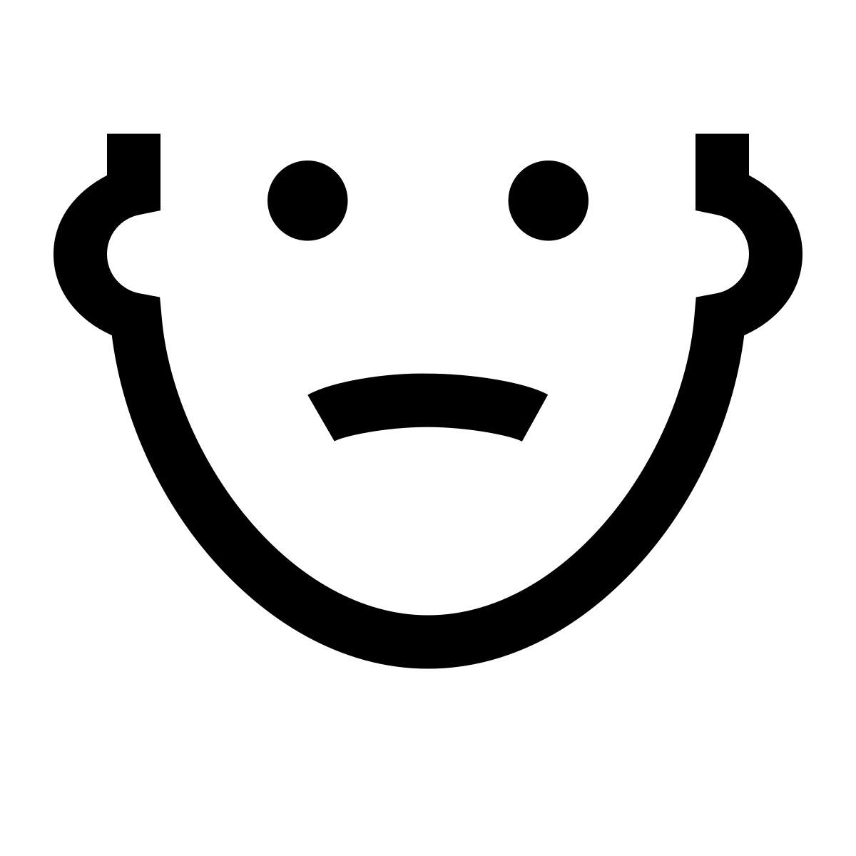 windows 10 style visage rasé icon