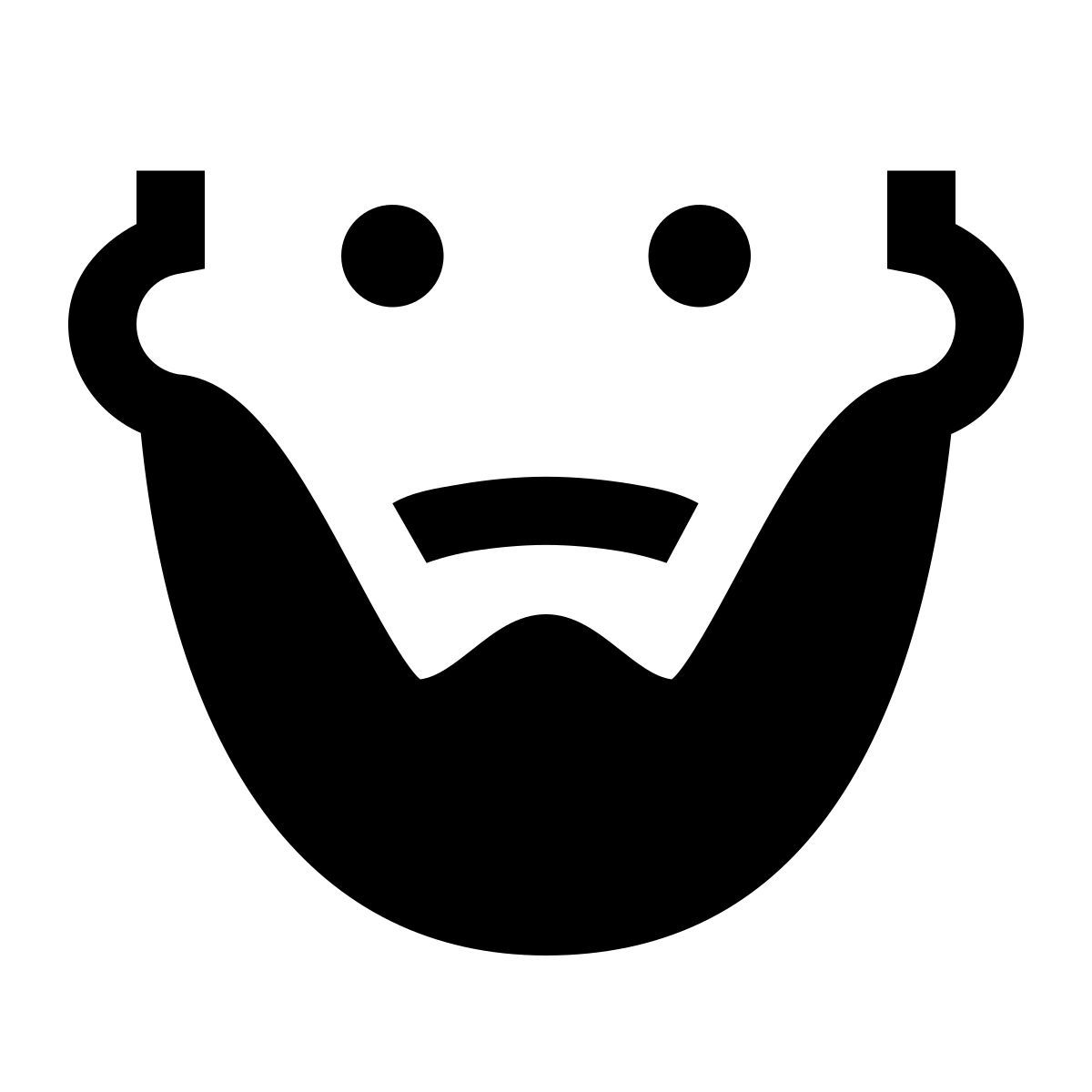 windows 10 style kurzer bart icon