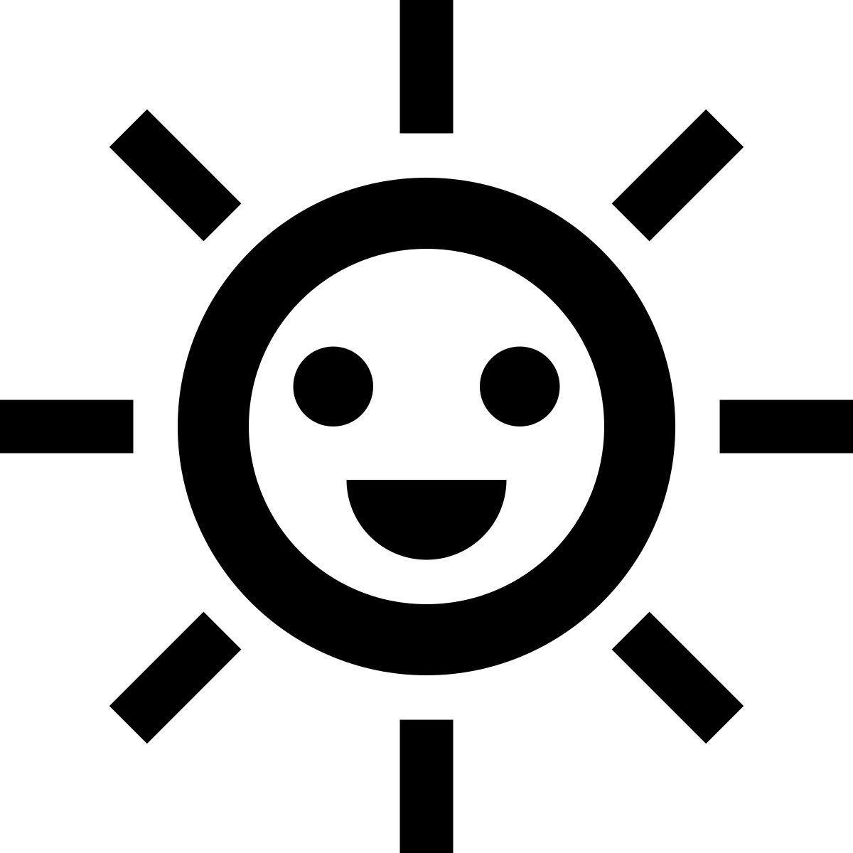 windows 10 style 微笑的太阳 icon