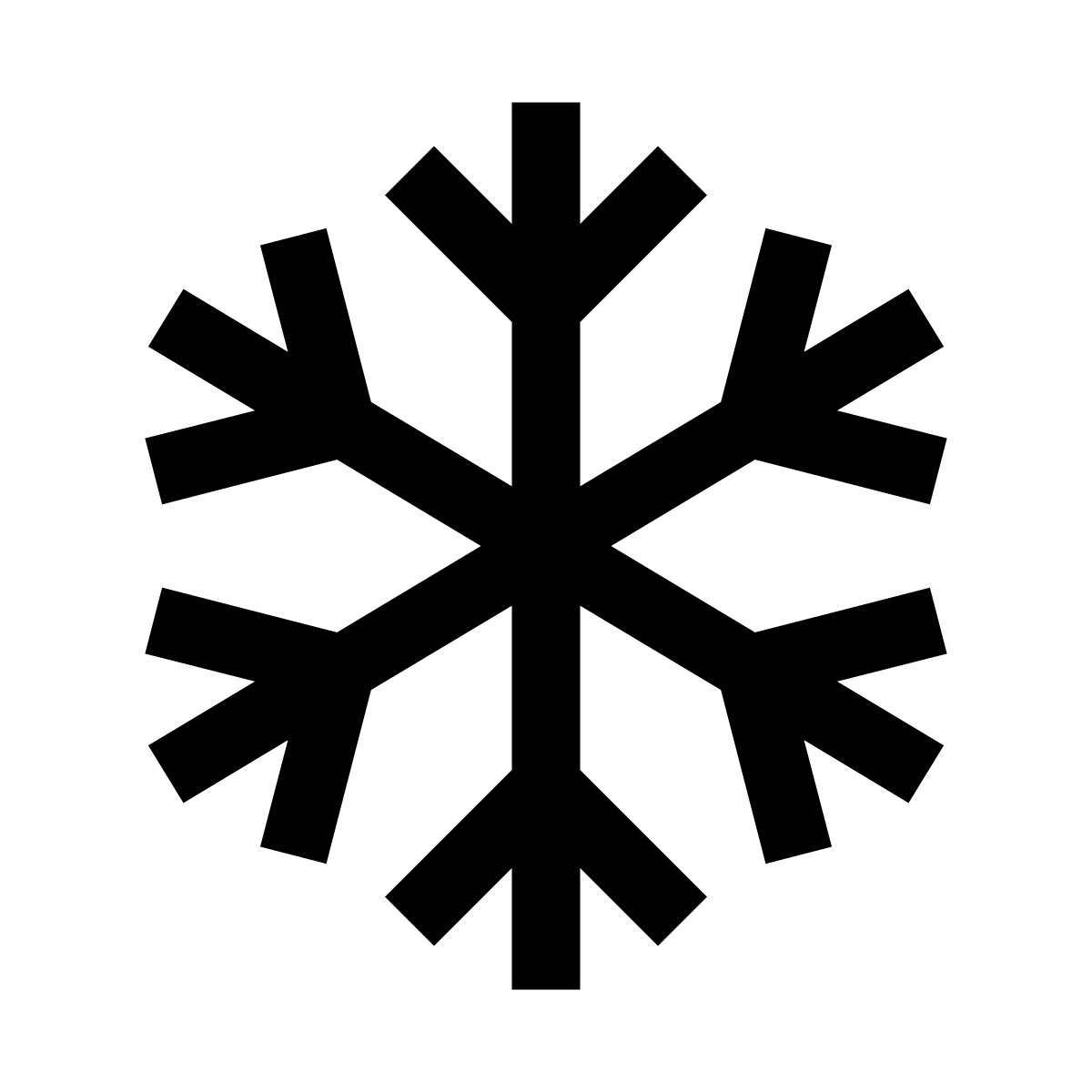 windows 10 style snowflake icon