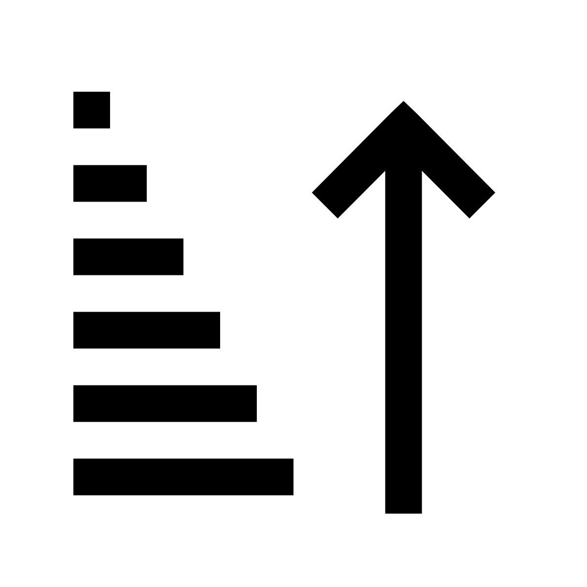 windows 10 style sort amount up reversed icon