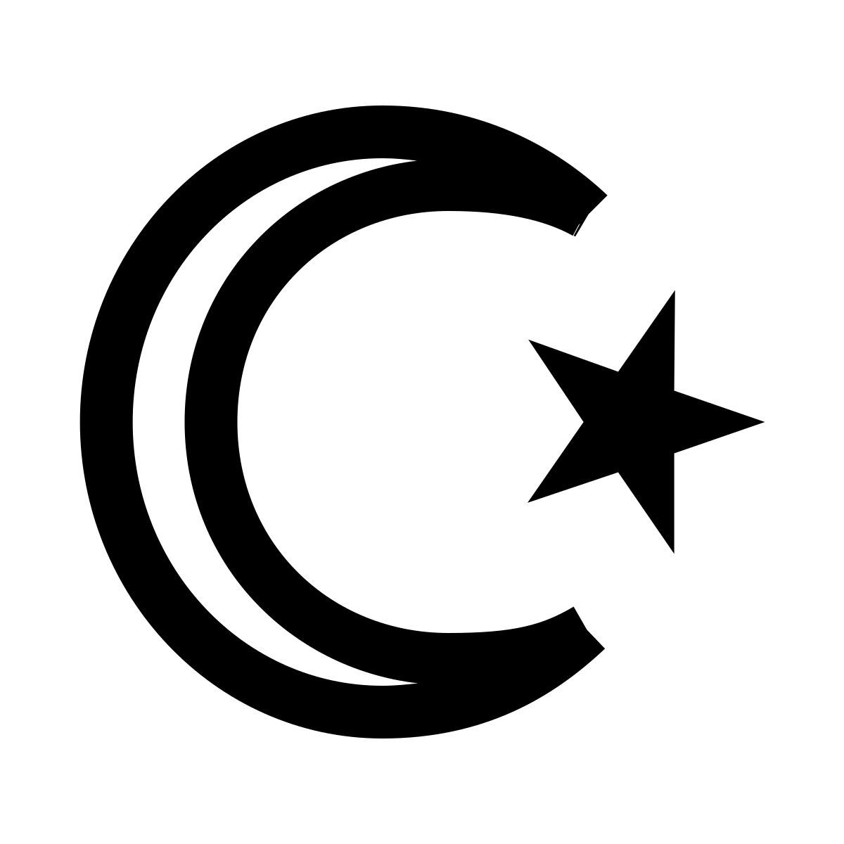 windows 10 style 스타 초승달 icon