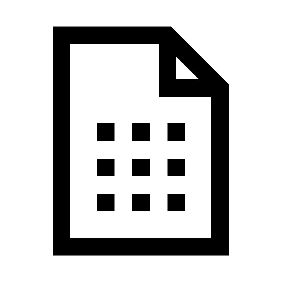 windows 10 style spreadsheet file icon