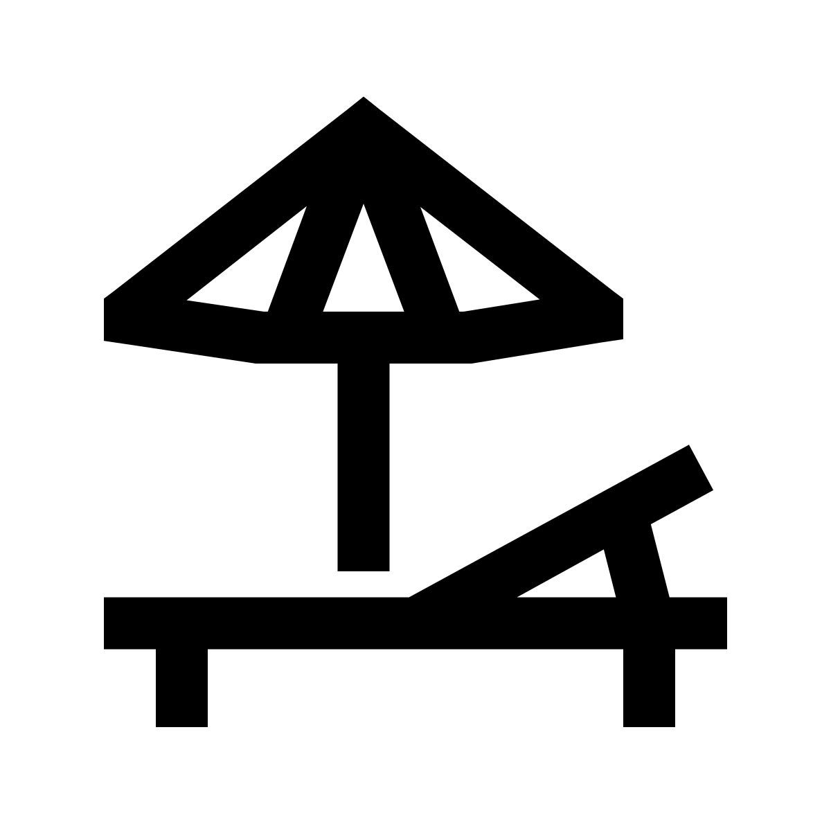 windows 10 style sun lounger icon