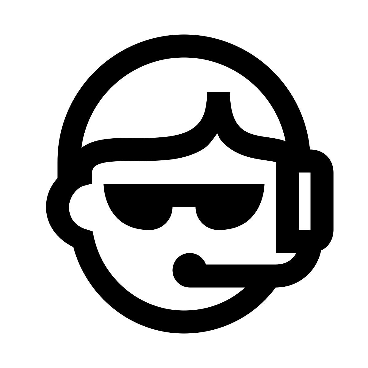 windows 10 style soporte técnico con gafas icon