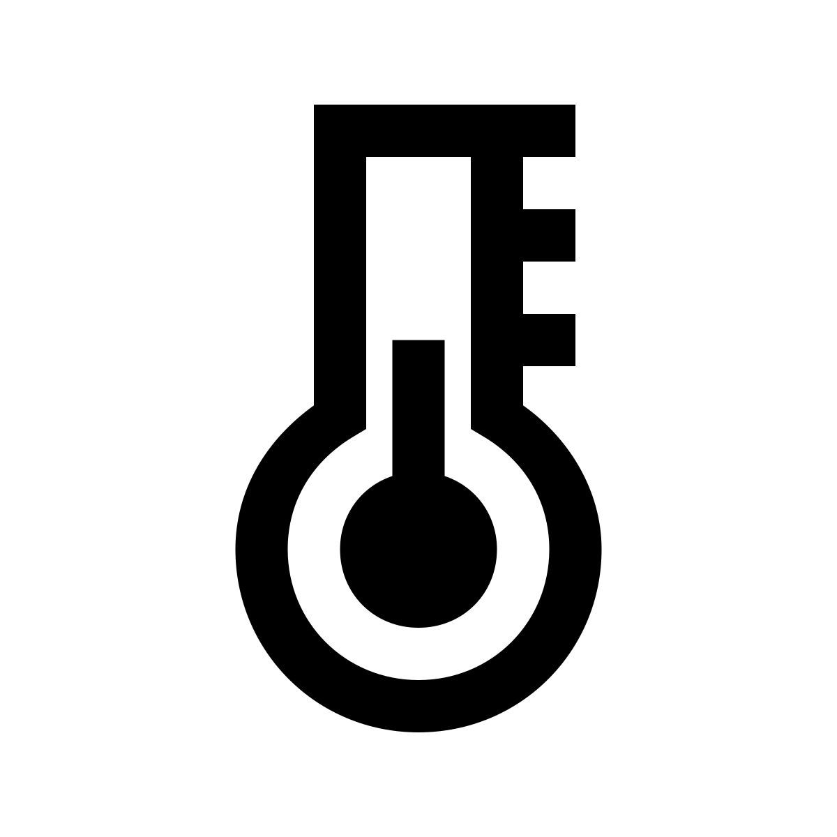windows 10 style thermometer half icon