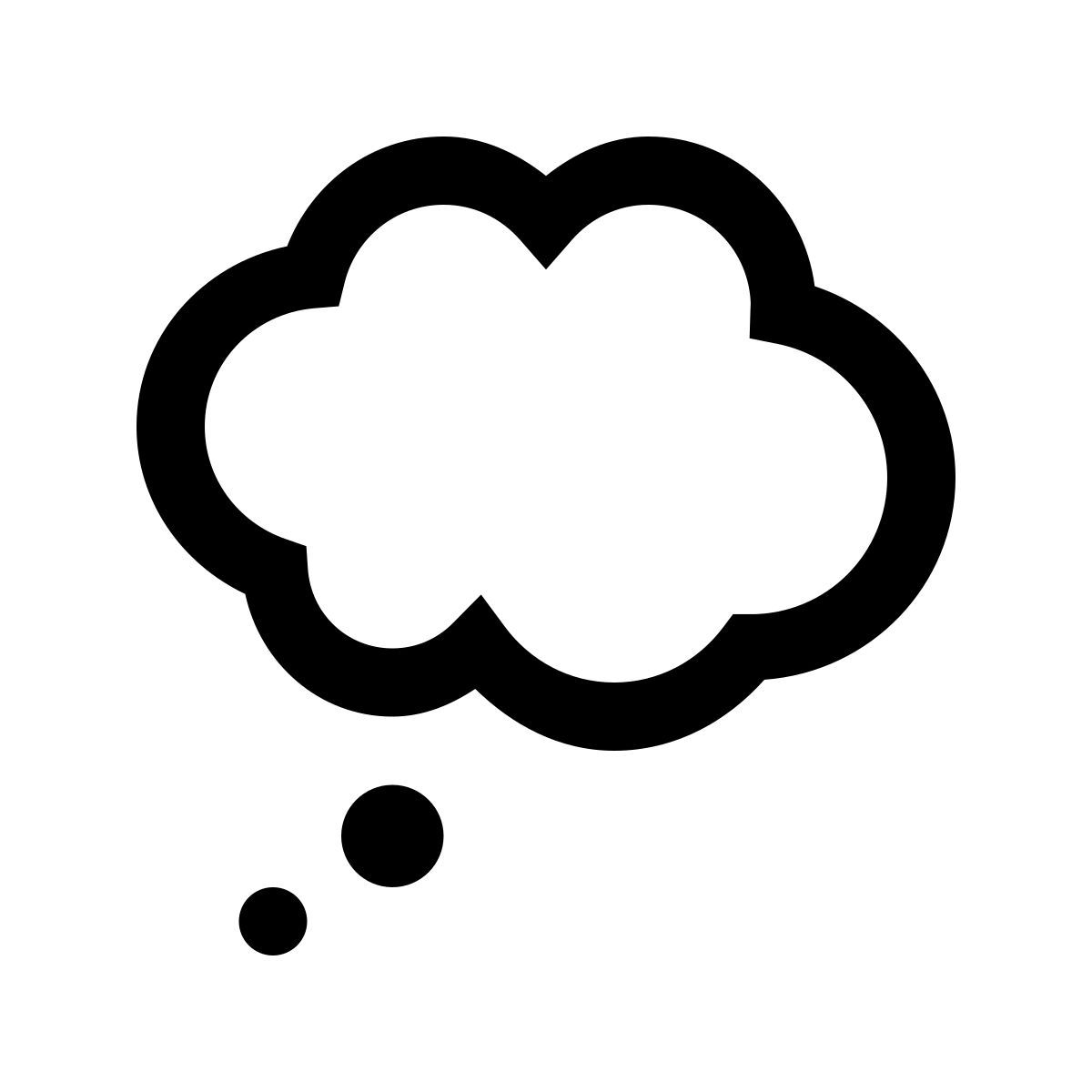 windows 10 style thinking bubble icon