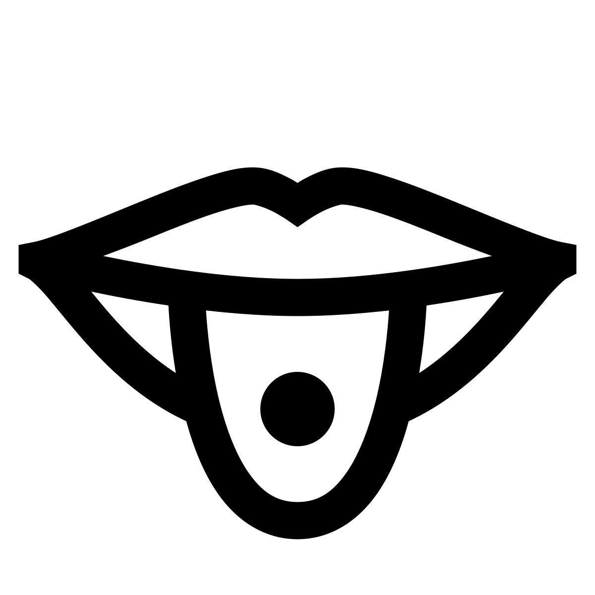 windows 10 style tongue piercing icon