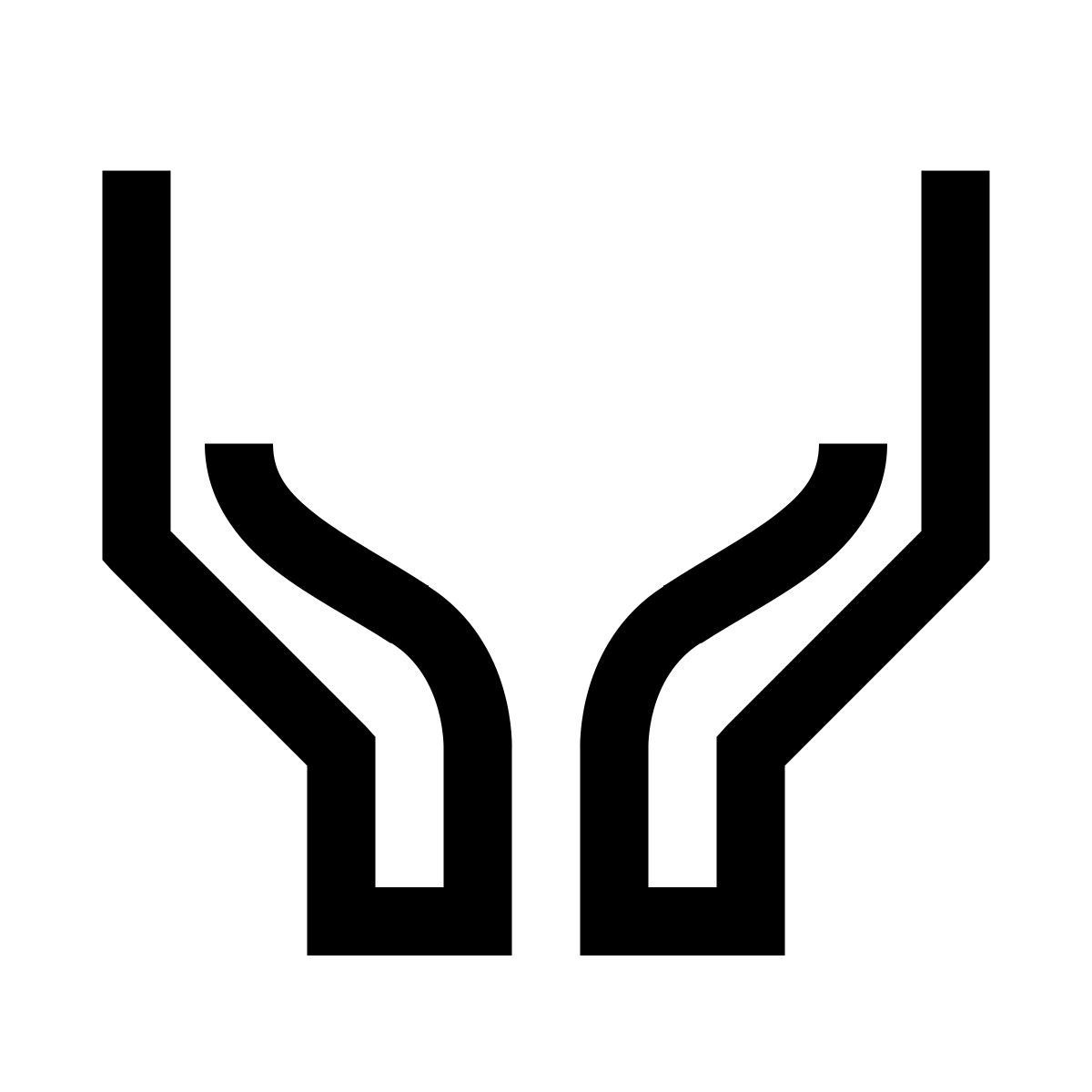 windows 10 style duas mãos icon