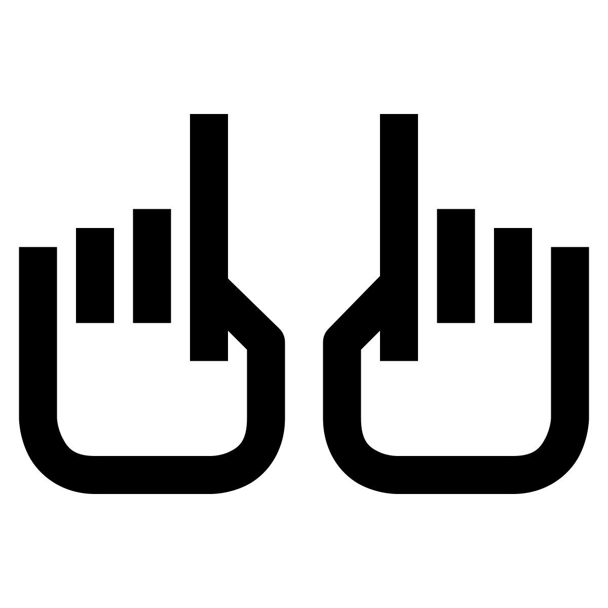 windows 10 style deux mains icon