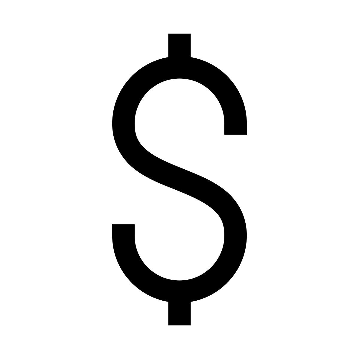 windows 10 style dólar estadounidense icon