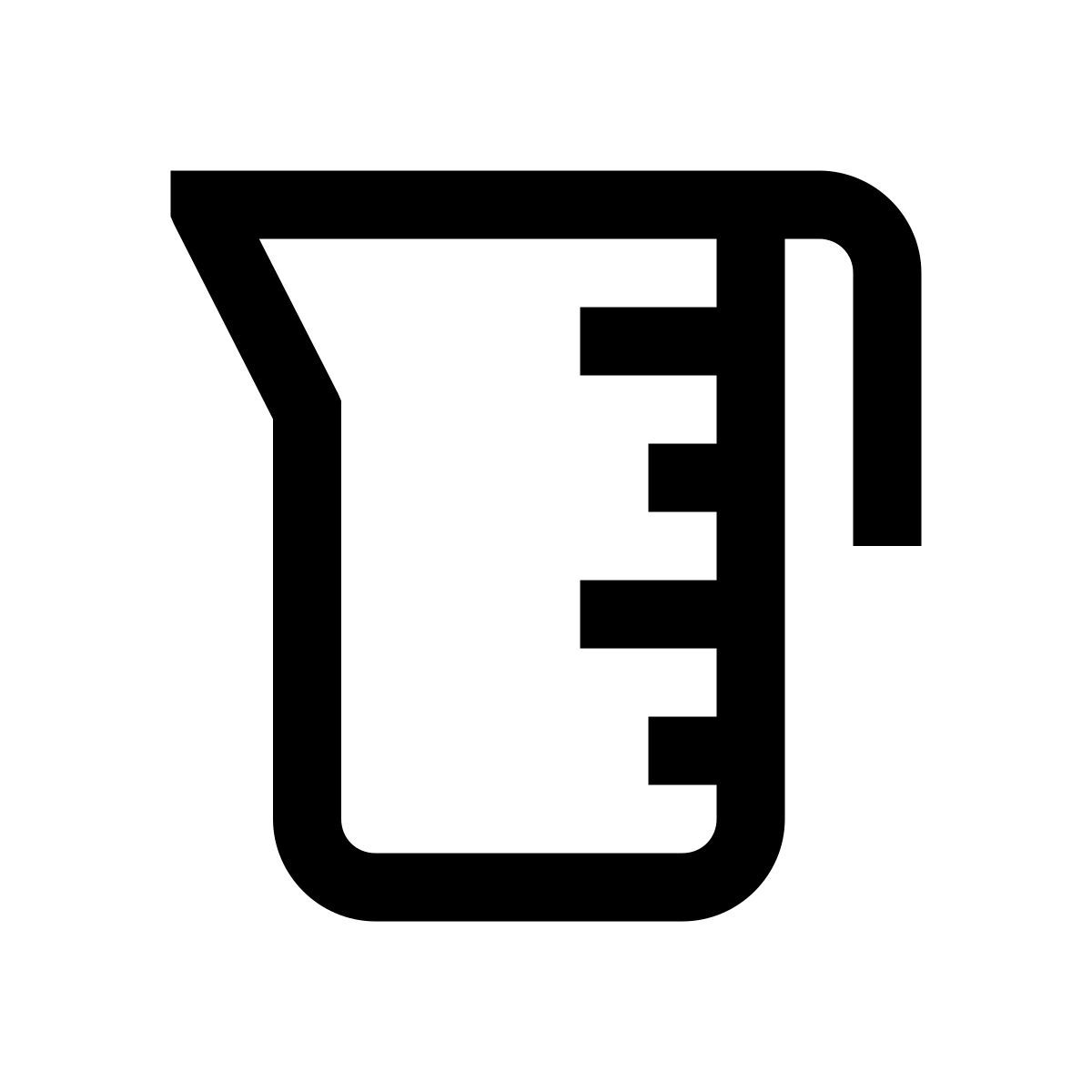 windows 10 style measuring cup icon